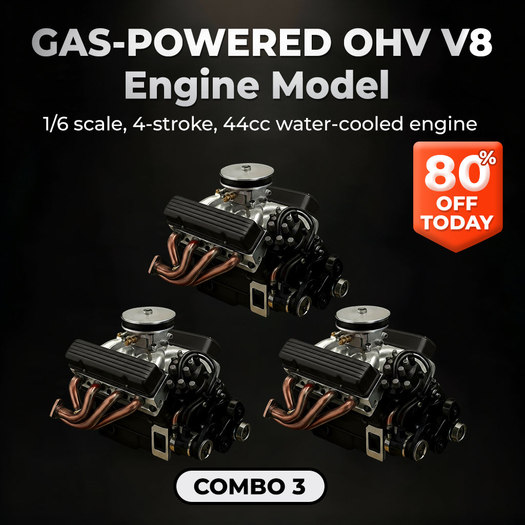 🎉Last Day Promotion 60% OFF + FREESHIPPING🔥TLOPA® Gas-Powered OHV V8 Small-Block Engine Model Kits