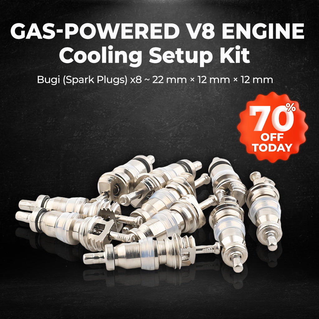 Gas-Powered V8 Engine Cooling Setup Kit