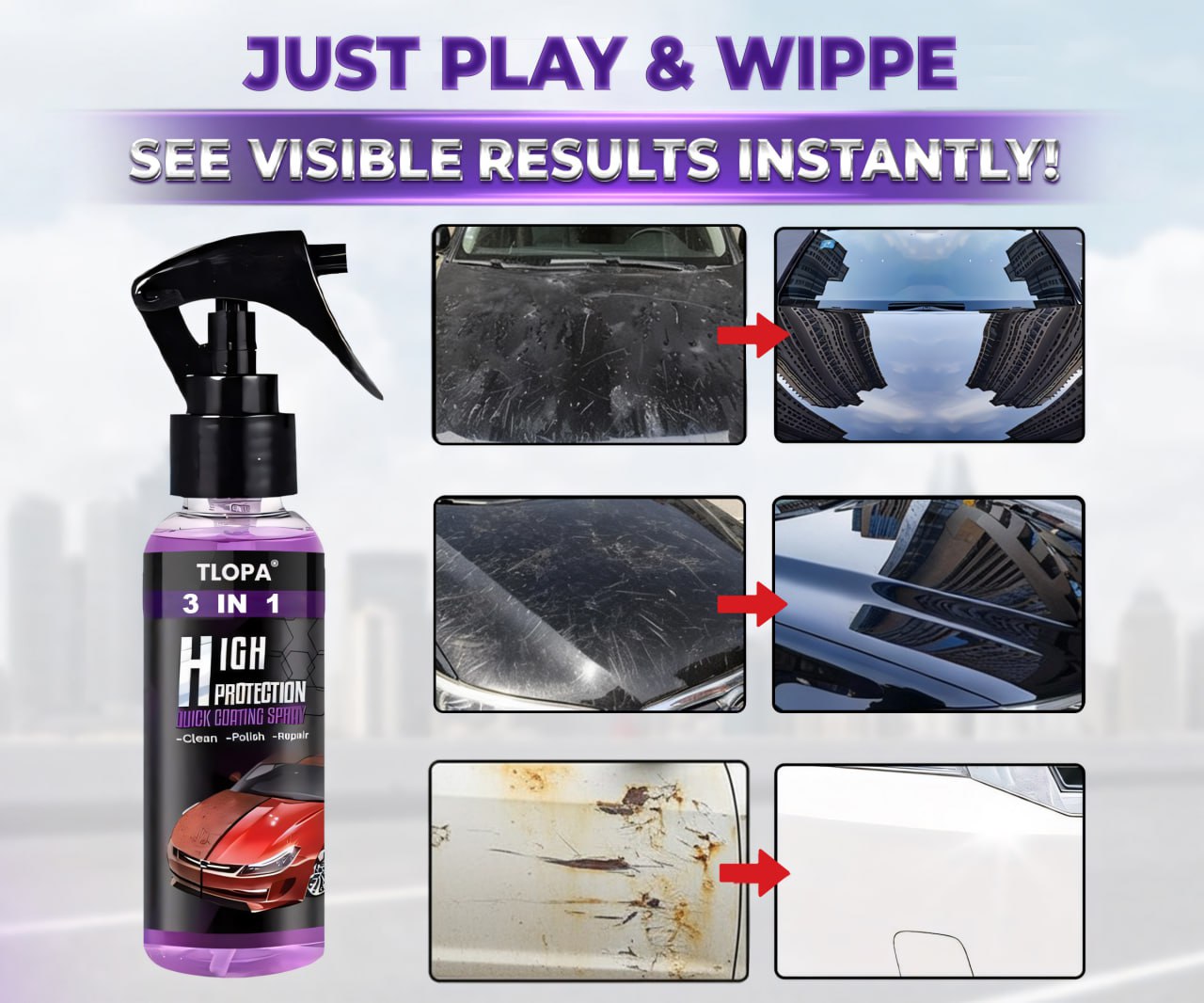 LIMITED TIME: SALE OFF 60% 🔥TLOPA® 3 IN 1 HIGH PROTECTION QUICK COATING SPRAY