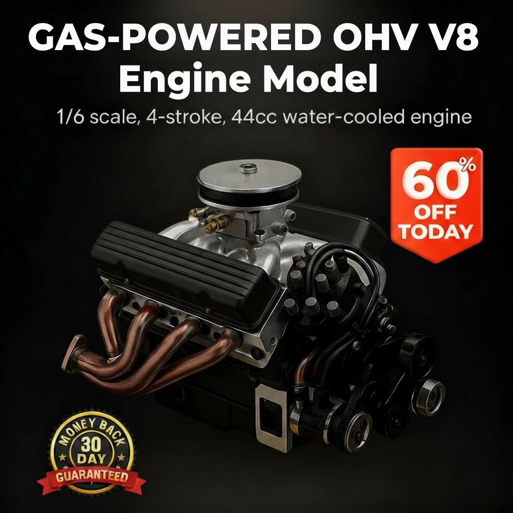 TLOPA® Gas-Powered OHV V8 Small-Block Engine Model Kits