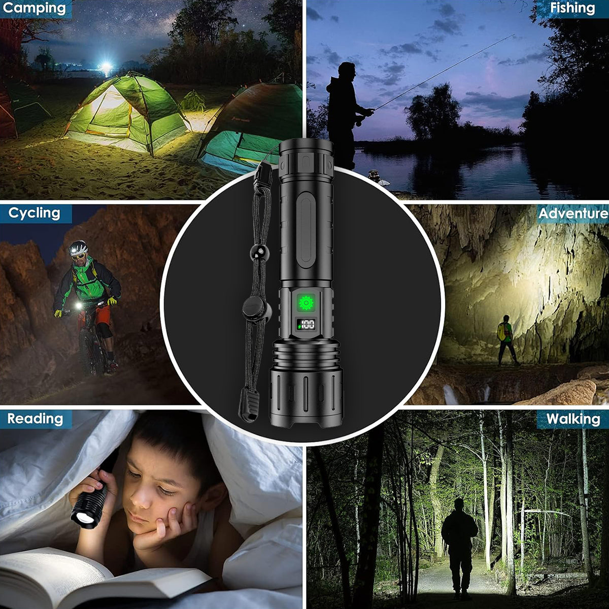 Billhol® 990000LM Super Bright Survival Flashlight for Every Adventure!