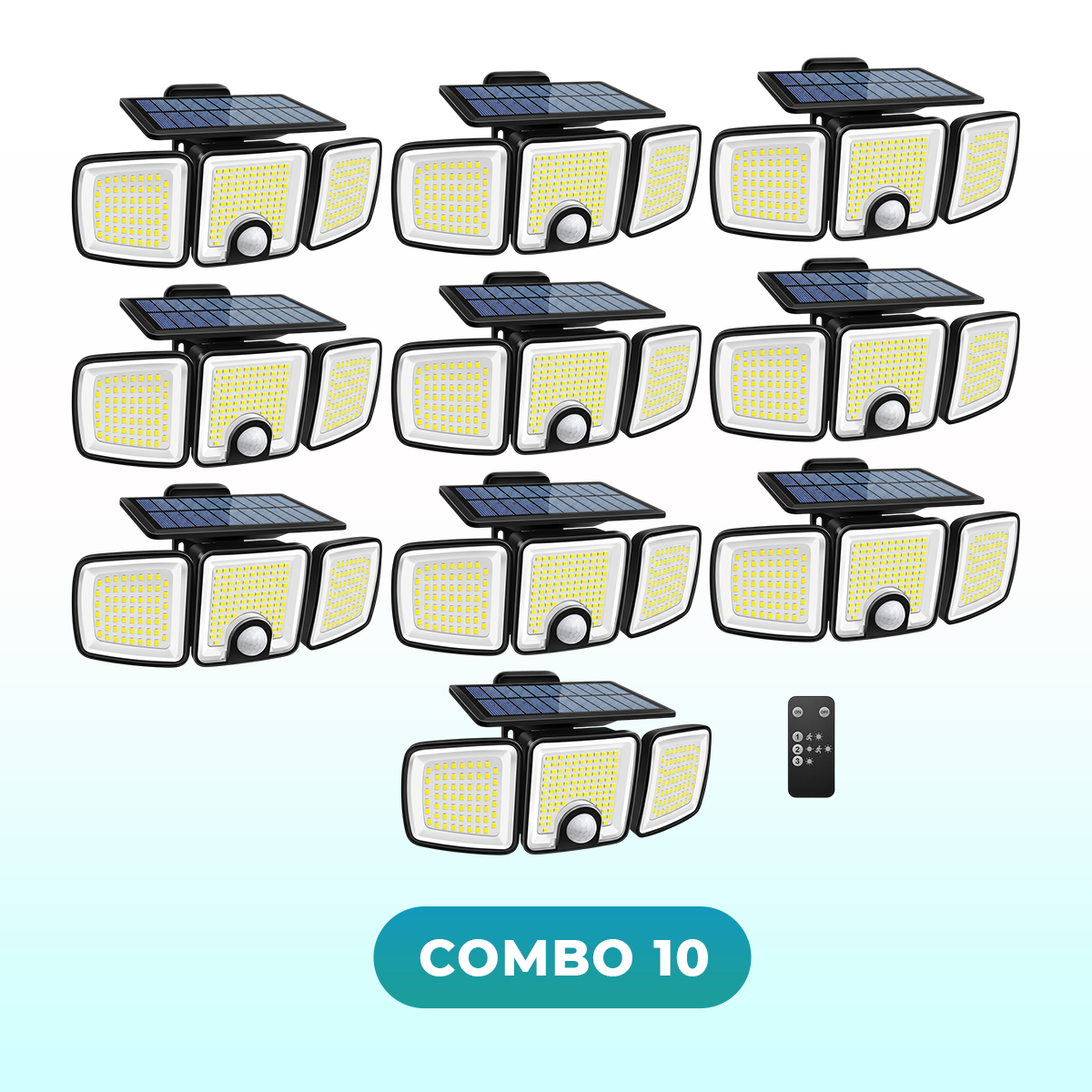 Billhol® Solar Outdoor Light with PIR Motion Sensor & 3 Lighting Modes