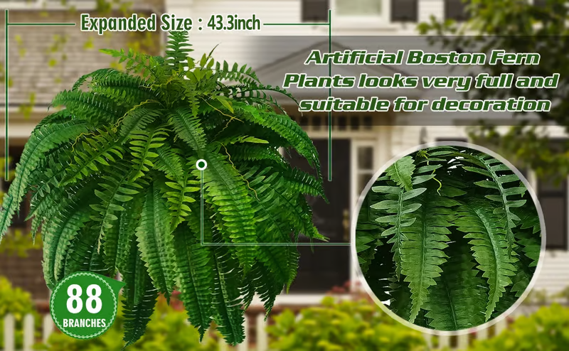 🔥Last Day 75% OFF🌿TLOPA®UV Resistant Lifelike Artificial Boston Fern