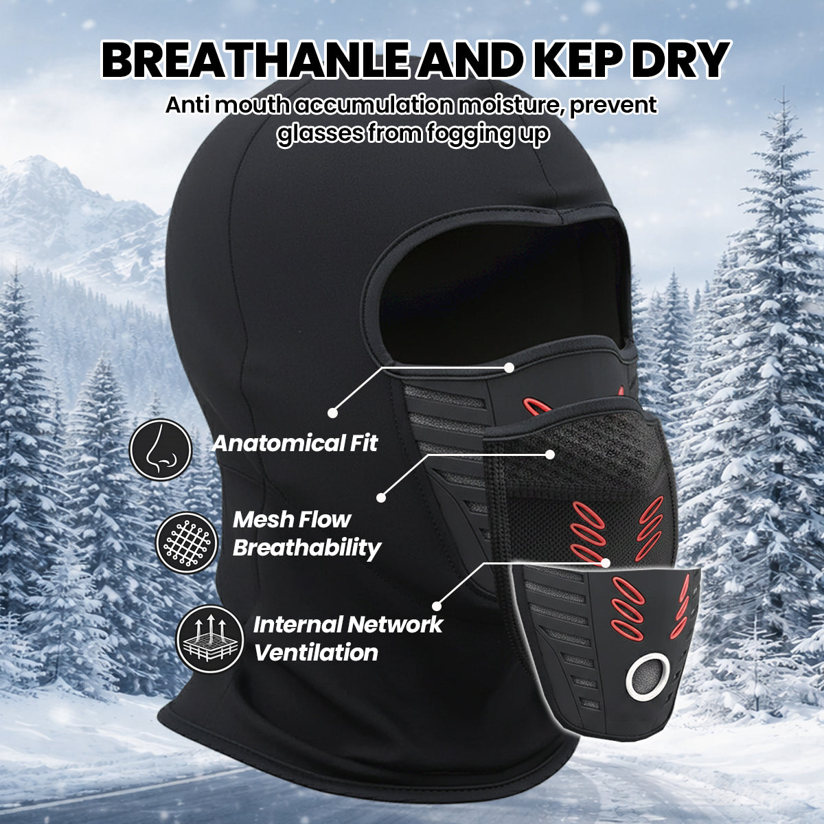 Winter Warm Anti-Haze Balaclava Full Face Mask
