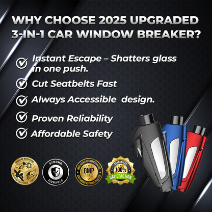 🔥LIMITED SALE 60%OFF🔥 Tlopa® 3-in-1 Car Window Breaker