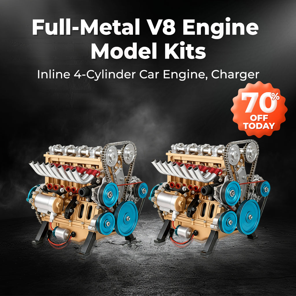 🎉Last Day Promotion 60% OFF + FREESHIPPING🔥TLOPA® Full-Metal V8 Engine Model Kits