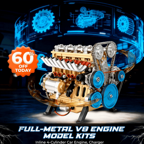 🎉Last Day Promotion 60% OFF + FREESHIPPING🔥TLOPA® Full-Metal V8 Engine Model Kits