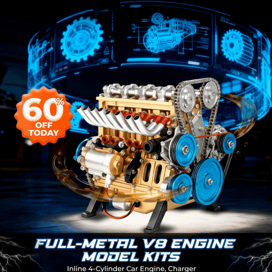 🎉Last Day Promotion 60% OFF + FREESHIPPING🔥TLOPA® Full-Metal V8 Engine Model Kits