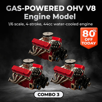 🚨Last Hours! 60% OFF + FREE SHIPPING🎉TLOPA® Gas-Powered OHV V8 Small-Block Engine Model Kits