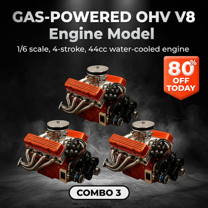 🚨Last Hours! 60% OFF + FREE SHIPPING🎉TLOPA® Gas-Powered OHV V8 Small-Block Engine Model Kits