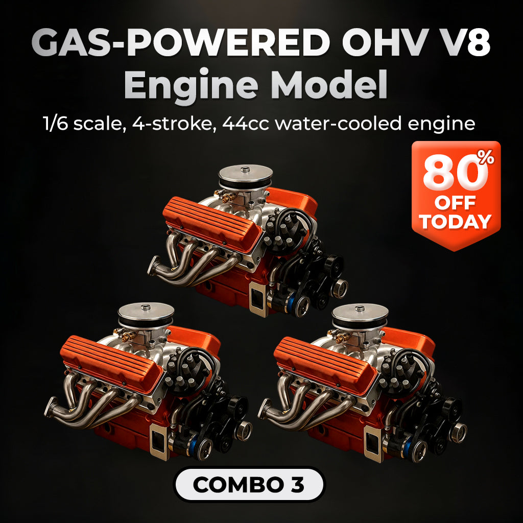 🎉Flash Deal: 60% OFF + FREESHIPPING 🔥TLOPA® Gas-powered OHV V8 Small-Block Engine Model Kit