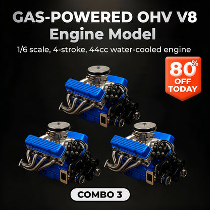 🎉Flash Deal: 60% OFF + FREESHIPPING 🔥TLOPA® Gas-powered OHV V8 Small-Block Engine Model Kit