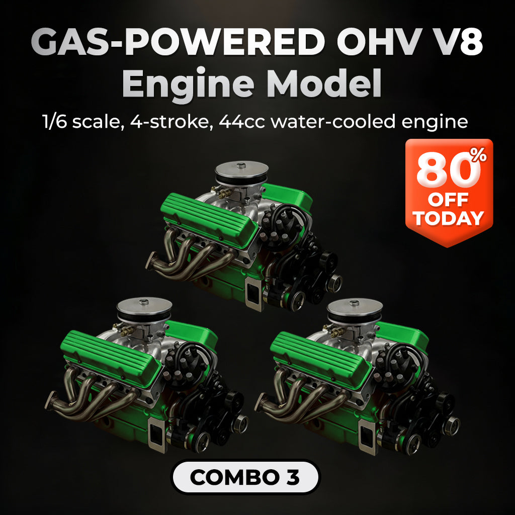 🎉Last Day Promotion 60% OFF + FREESHIPPING🔥TLOPA® Gas-Powered OHV V8 Small-Block Engine Model Kits