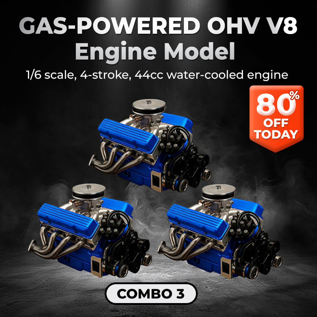 🚨Last Hours! 60% OFF + FREE SHIPPING🎉TLOPA® Gas-Powered OHV V8 Small-Block Engine Model Kits
