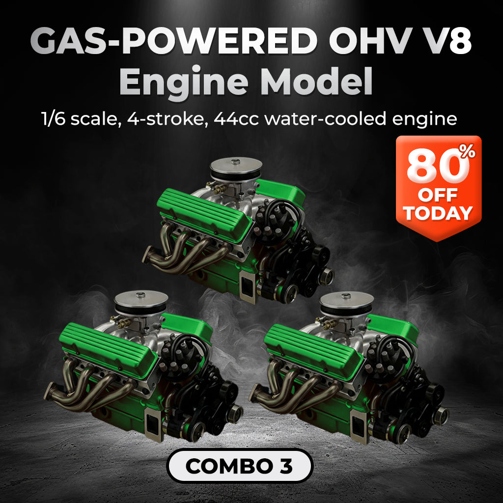 🚨Last Hours! 60% OFF + FREE SHIPPING🎉TLOPA® Gas-Powered OHV V8 Small-Block Engine Model Kits