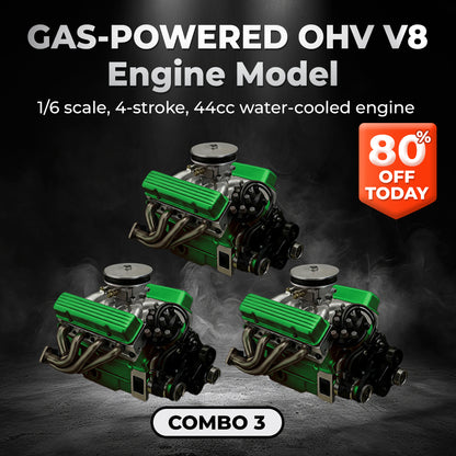 🚨Last Hours! 60% OFF + FREE SHIPPING🎉TLOPA® Gas-Powered OHV V8 Small-Block Engine Model Kits