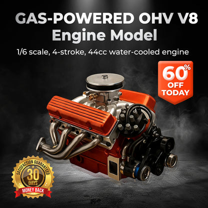 🎉Flash Deal: 60% OFF + FREESHIPPING 🔥TLOPA® Gas-powered OHV V8 Small-Block Engine Model Kit