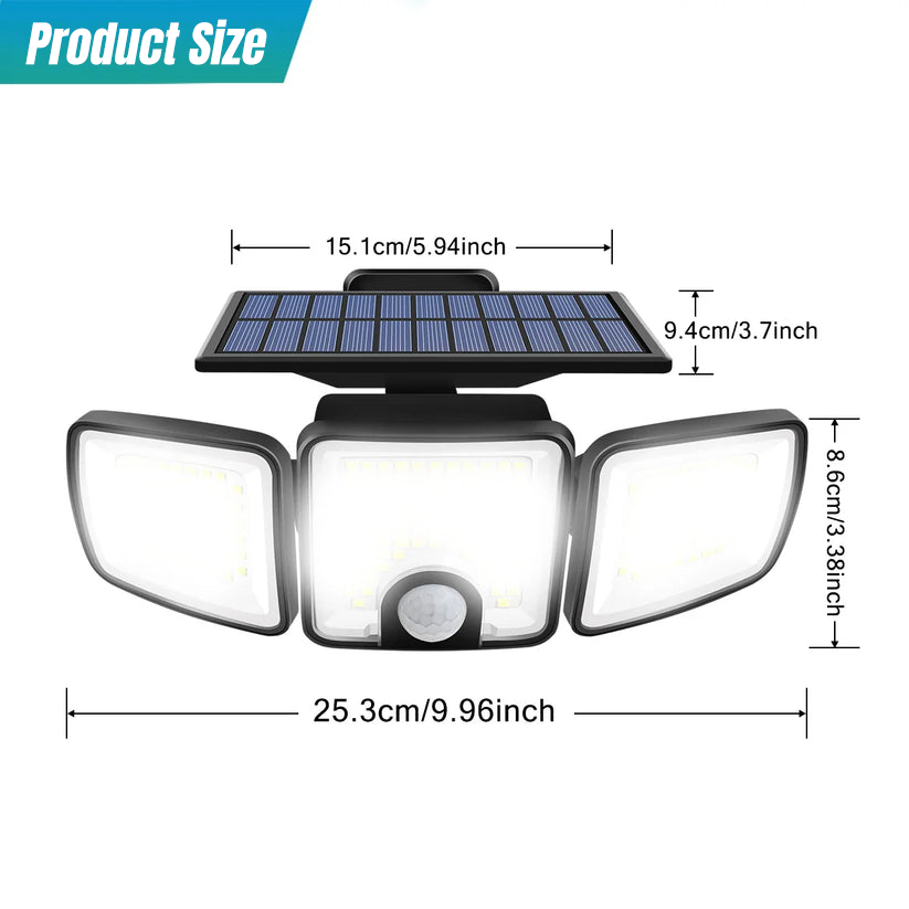 Billhol® Solar Outdoor Light with PIR Motion Sensor & 3 Lighting Modes