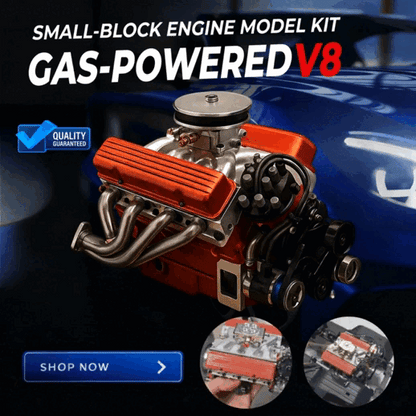 🎉Flash Deal: 60% OFF + FREESHIPPING 🔥TLOPA® Gas-powered OHV V8 Small-Block Engine Model Kit
