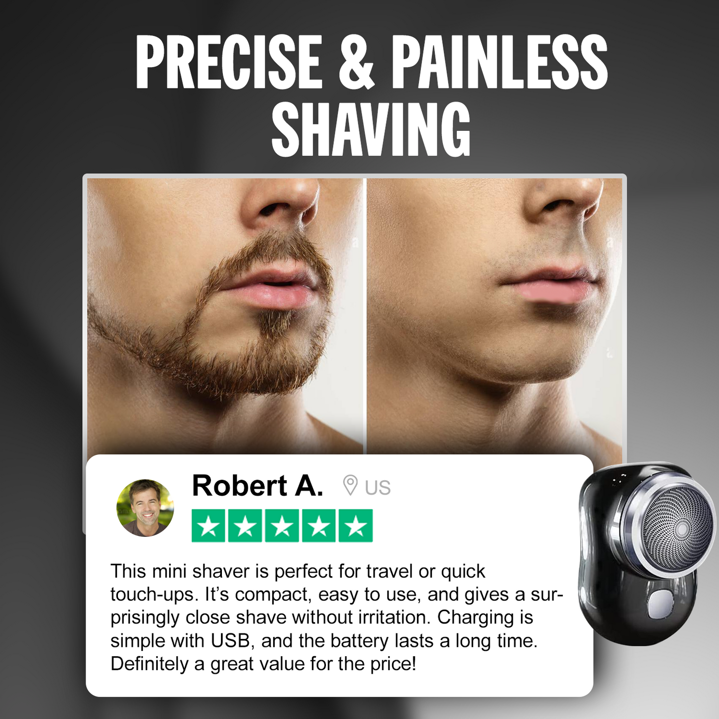 ⏰Last Day Promotion 70% OFF🔥Billhol® Mini-Shave Portable Electric Shaver