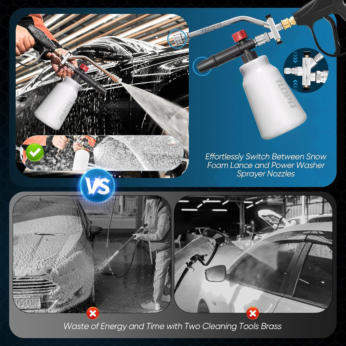 ⏰Last Day Promotion 80% SALE OFF 💥TLOPA® Foam Cannon Dual Connector Accessory