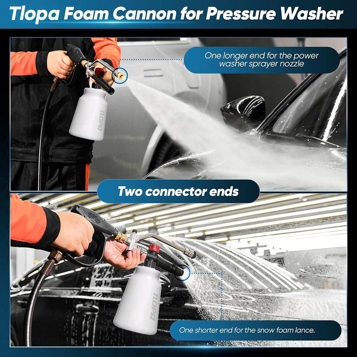 ⏰Last Day Promotion 80% SALE OFF 💥TLOPA® Foam Cannon Dual Connector Accessory