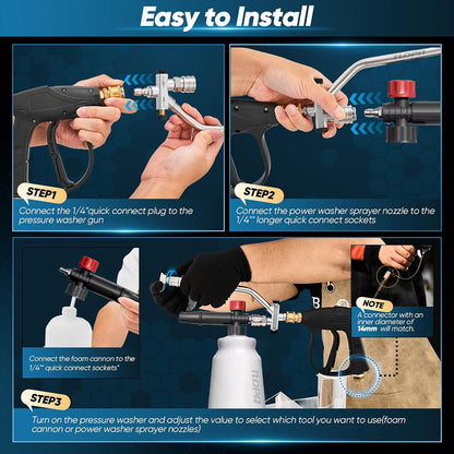 ⏰Last Day Promotion 80% SALE OFF 💥TLOPA® Foam Cannon Dual Connector Accessory