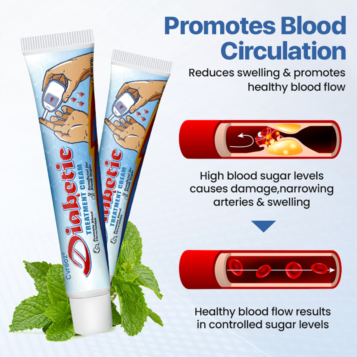 Last Day Promotion: 60% OFF⏰CVREOZ® VitaGluco Diabetes Treatment Cream