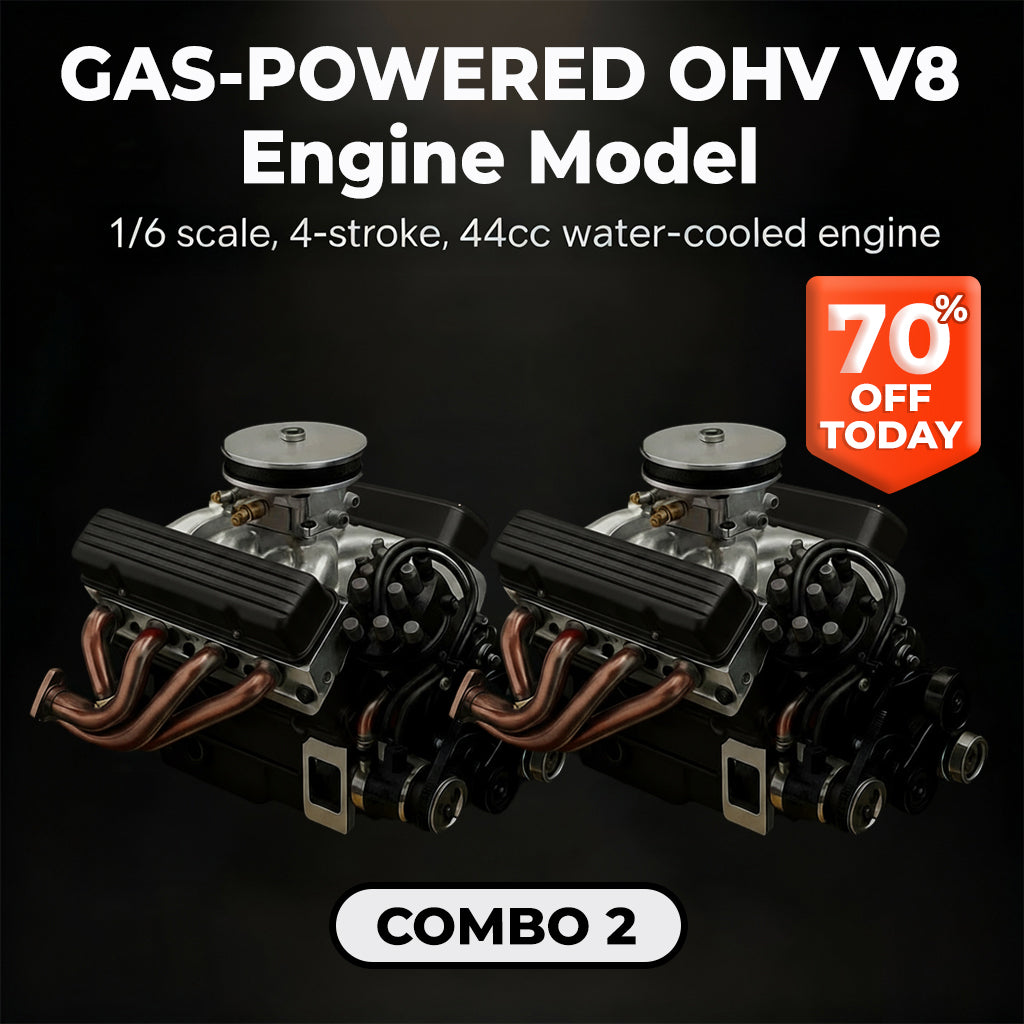 🎉Last Day Promotion 60% OFF + FREESHIPPING🔥TLOPA® Gas-Powered OHV V8 Small-Block Engine Model Kits