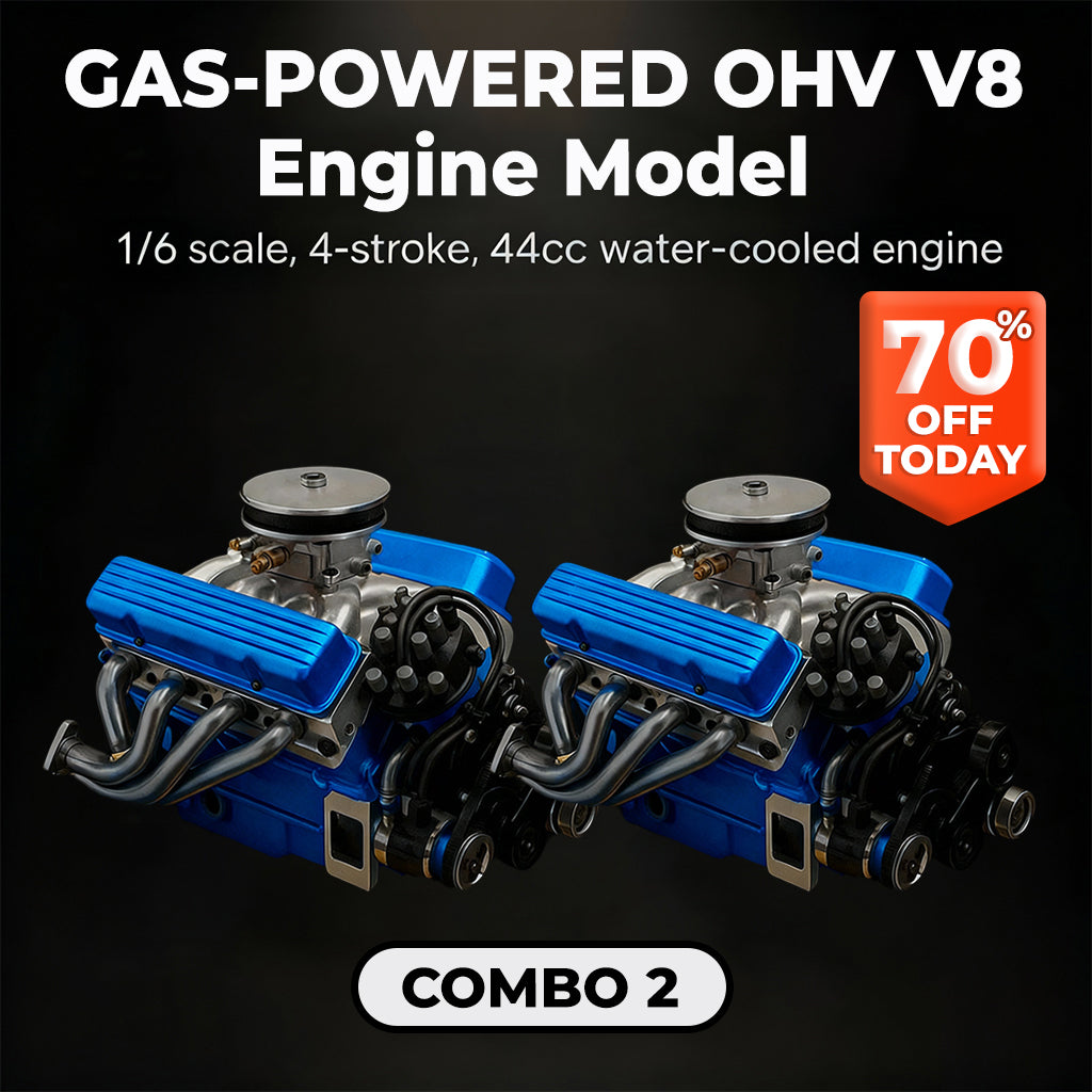 🎉Last Day Promotion 60% OFF + FREESHIPPING🔥TLOPA® Gas-Powered OHV V8 Small-Block Engine Model Kits