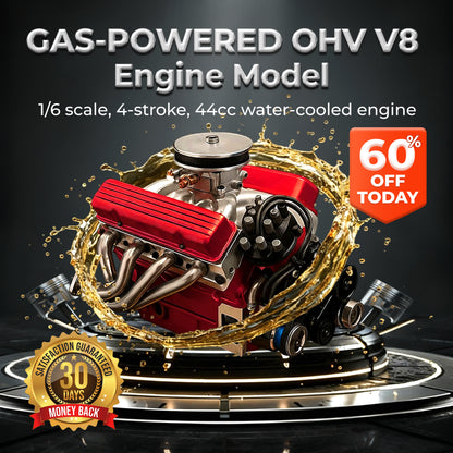 🔥FLASH SALE: 60% OFF + FREESHIPPING🔥TLOPA® Gas-Powered OHV V8 Small-Block Engine Model Kits