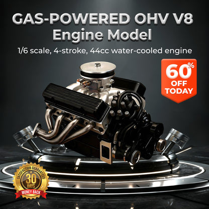 🔥FLASH SALE: 60% OFF + FREESHIPPING🔥TLOPA® Gas-Powered OHV V8 Small-Block Engine Model Kits