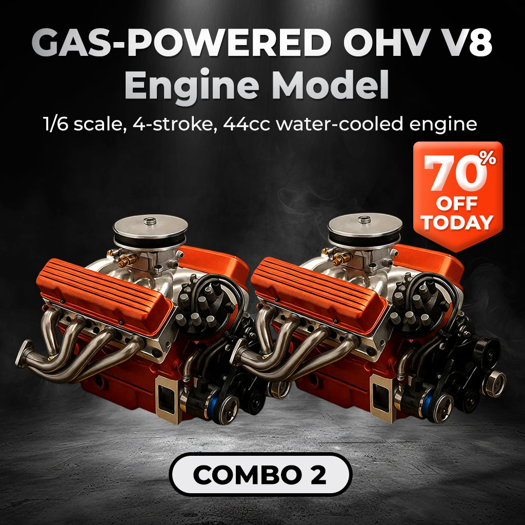 🎉Flash Deal: 60% OFF + FREESHIPPING 🔥TLOPA® Gas-powered OHV V8 Small-Block Engine Model Kit