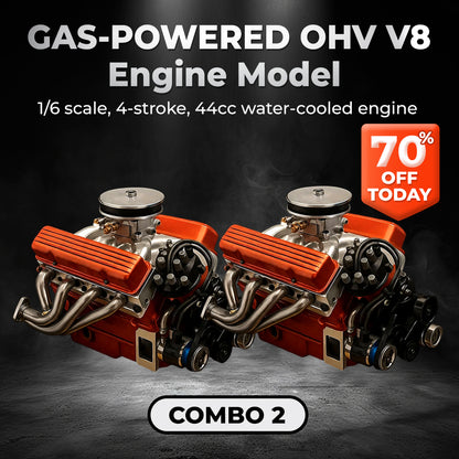 🎉Flash Deal: 60% OFF + FREESHIPPING 🔥TLOPA® Gas-powered OHV V8 Small-Block Engine Model Kit
