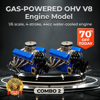 🔥FLASH SALE: 60% OFF + FREESHIPPING🔥TLOPA® Gas-Powered OHV V8 Small-Block Engine Model Kits