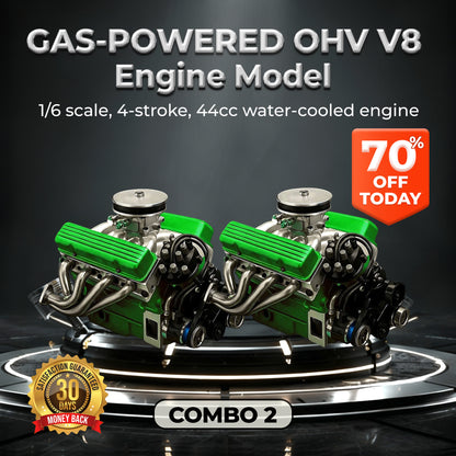 🔥FLASH SALE: 60% OFF + FREESHIPPING🔥TLOPA® Gas-Powered OHV V8 Small-Block Engine Model Kits