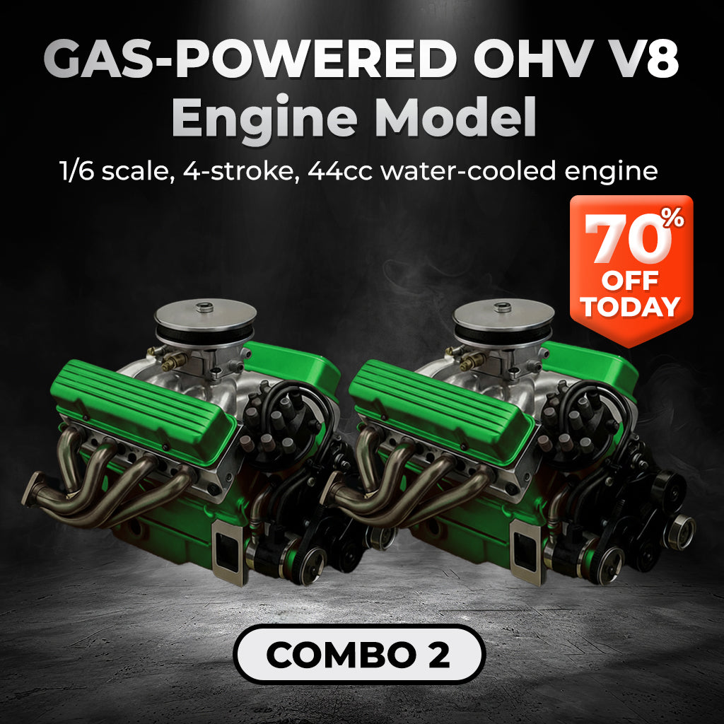 🎉Flash Deal: 60% OFF + FREESHIPPING 🔥TLOPA® Gas-powered OHV V8 Small-Block Engine Model Kit