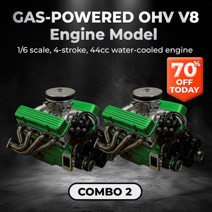 🎉Flash Deal: 60% OFF + FREESHIPPING 🔥TLOPA® Gas-powered OHV V8 Small-Block Engine Model Kit