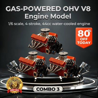 🔥FLASH SALE: 60% OFF + FREESHIPPING🔥TLOPA® Gas-Powered OHV V8 Small-Block Engine Model Kits