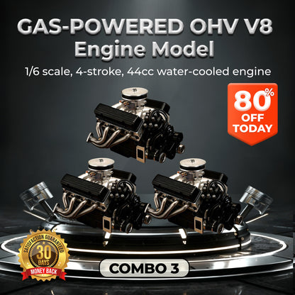 🔥FLASH SALE: 60% OFF + FREESHIPPING🔥TLOPA® Gas-Powered OHV V8 Small-Block Engine Model Kits
