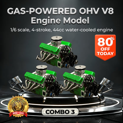 🔥FLASH SALE: 60% OFF + FREESHIPPING🔥TLOPA® Gas-Powered OHV V8 Small-Block Engine Model Kits