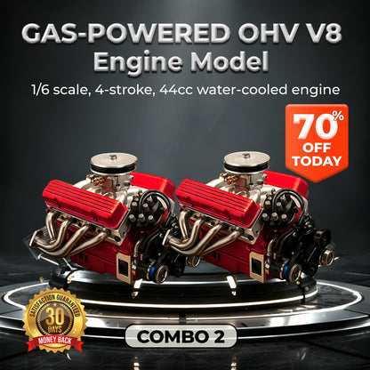 🔥FLASH SALE: 60% OFF + FREESHIPPING🔥TLOPA® Gas-Powered OHV V8 Small-Block Engine Model Kits