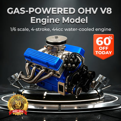 🔥FLASH SALE: 60% OFF + FREESHIPPING🔥TLOPA® Gas-Powered OHV V8 Small-Block Engine Model Kits