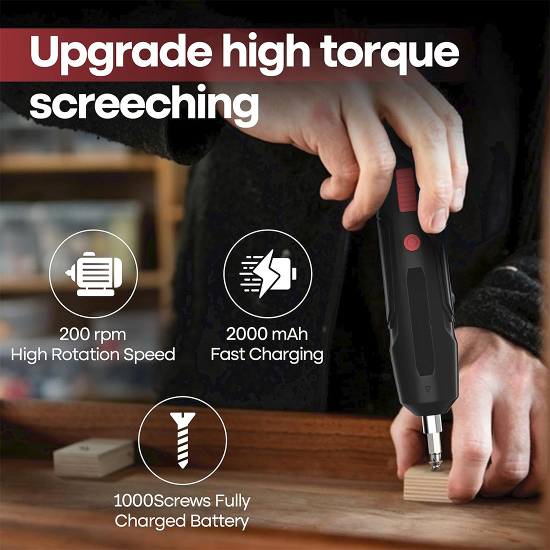 TLOPA® Portable Electric Torque Screwdriver Set For Model Engine Builders DIY Tools