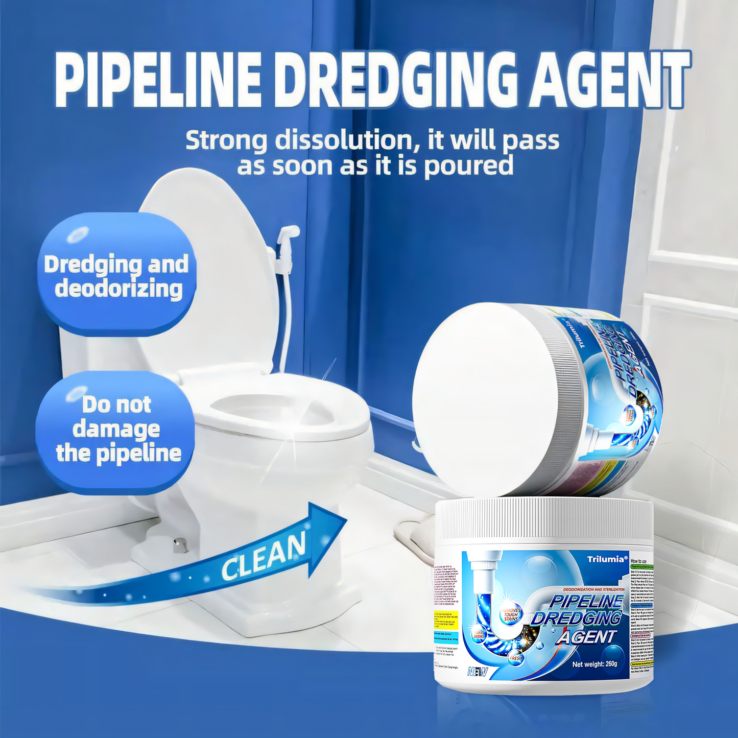 🔥 Flash Deal: 60% OFF + FREESHIPPING🔥 Trilumia® Powerful Pipe Dredging Agent