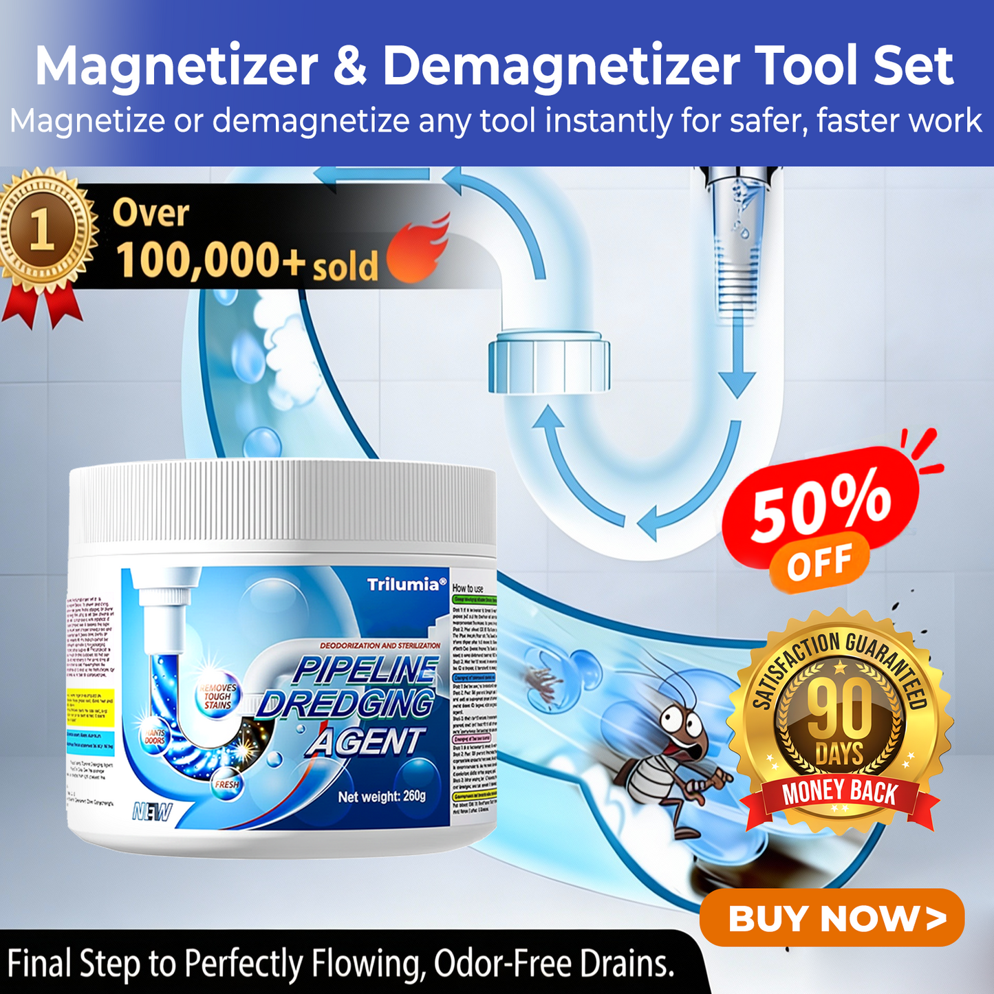 🔥 Flash Deal: 60% OFF + FREESHIPPING🔥 Trilumia® Powerful Pipe Dredging Agent