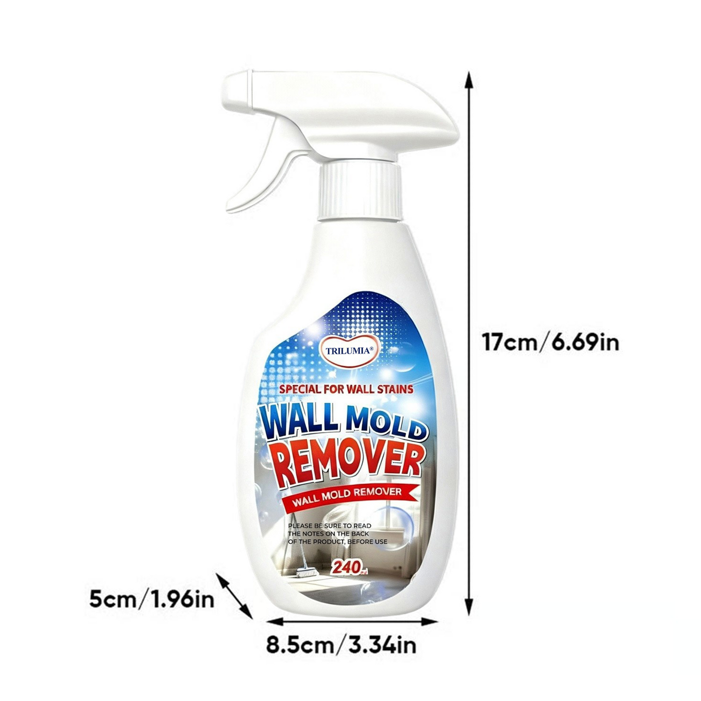 ⏰ EXCLUSIVE DEAL 60% OFF + FREE SHIPPING🔥Trilumia® Fast Acting Anti-Mold Wall Cleaner Spray