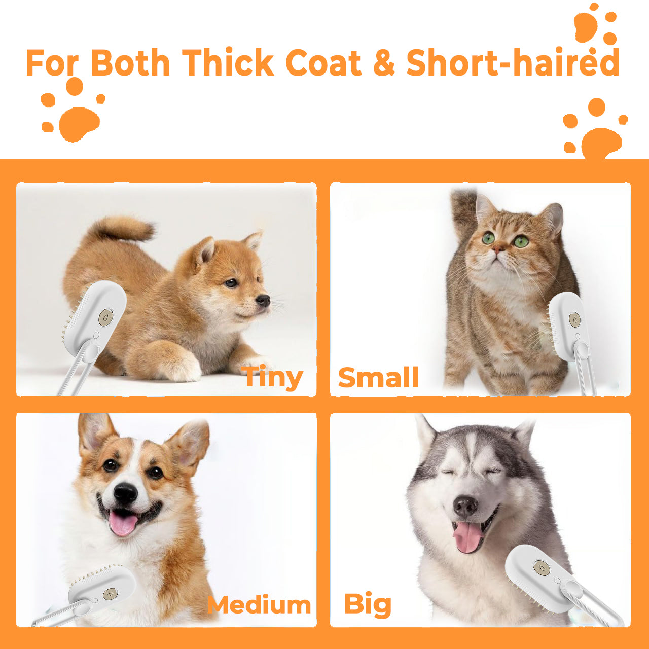 🐾TLOPA® Pet Spray Grooming Brush 😺 🐶