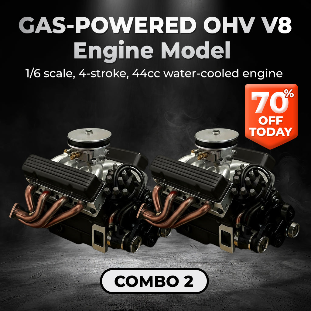 🎉Flash Deal: 60% OFF + FREESHIPPING 🔥TLOPA® Gas-powered OHV V8 Small-Block Engine Model Kit