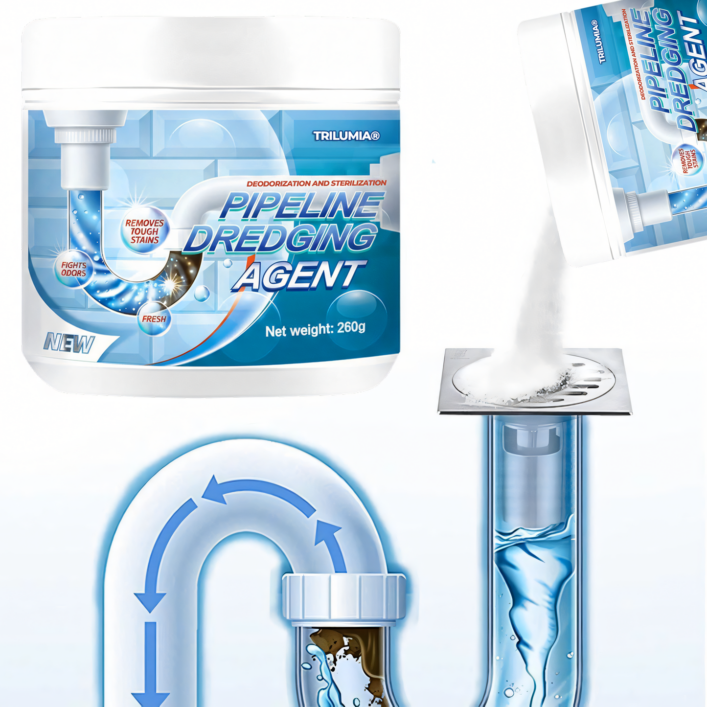 ⏰New Year's Special Offer 60% OFF + FREESHIPPING🔥Trilumia® Powerful Pipe Dredging Agent